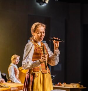 Edukacija apie lietuvių liaudies instrumentus. Nuotr. Luko Šutovo